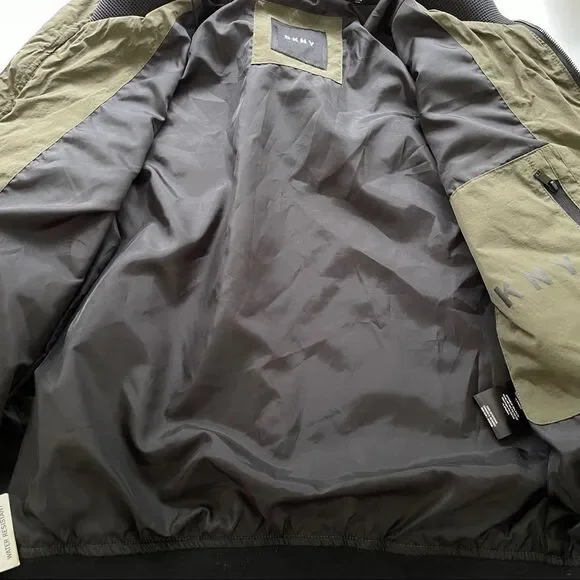 DKNY Water Resistant Women’s Olive Green Jacket New With Tags Size Small - Picture 7 of 16